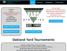 Tablet Screenshot of oaklandyardtournaments.com